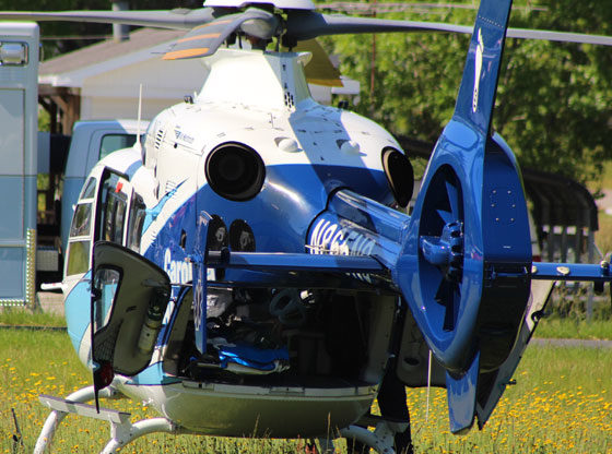 man airlifted motorcycle crash