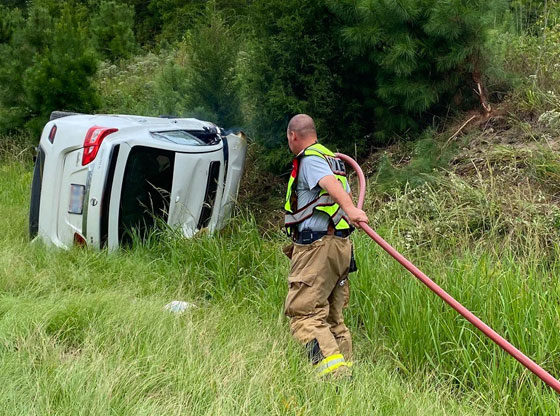 Authorities respond to single-vehicle rollover Southern Pines