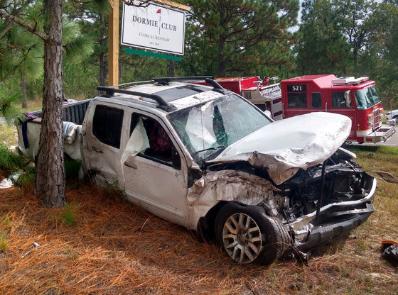 Two-vehicle accident sends two to the hospital