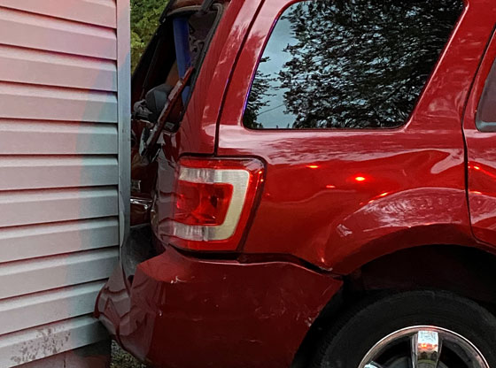 Vehicle hits house in three car crash Southern Pines