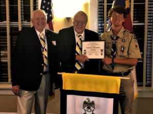 Sandhills Chapter SAR awards Eagle Scout recipient