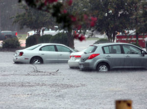 Heavy rains deluge North Carolina roadways