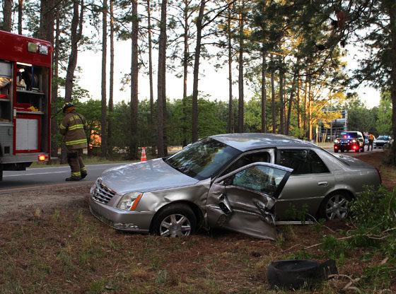 Firefighters extricate driver in Pinebluff accident
