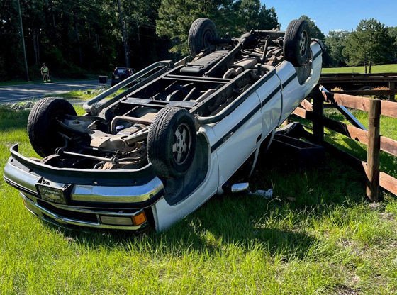 Driver escapes serious injury after rollover