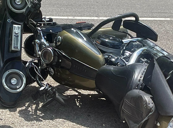 Motorcycle accident sends one to hospital