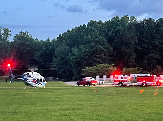 Gunshot victim airlifted in Carthage Sunday