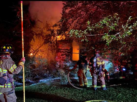 Fire destroys unoccupied house in Taylortown