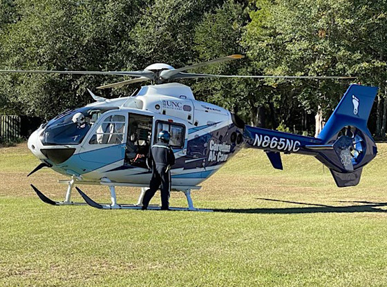Man airlifted after motorcycle crash