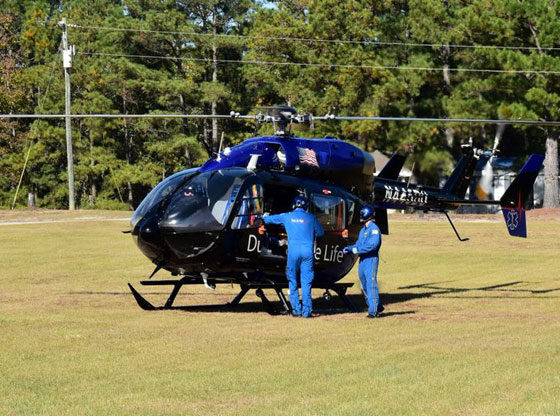 One airlifted after crash one mile from county line