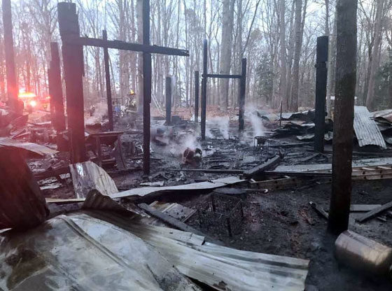 Fire destroys shed in northern Moore County