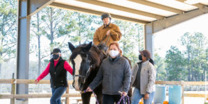 Therapeutic riding at Prancing Horse