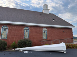 Storm blows steeple off Mt. Pleasant Christian Church