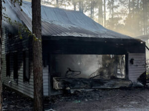 Cottage destroyed by fire
