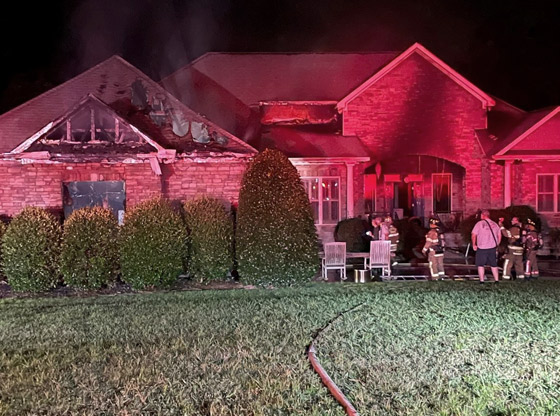 Home damaged in overnight fire