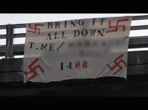 Antisemitic sign removed from bridge in Vass