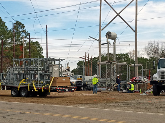 Cooper inspects damaged substations after power grid attack