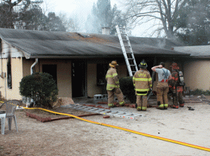 Man injured in house fire