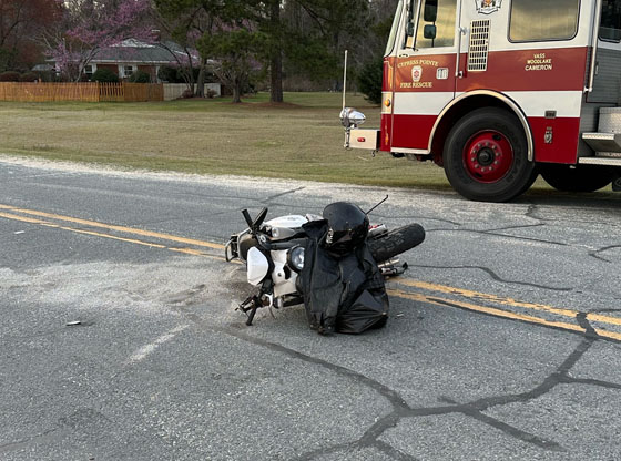 Moped driver airlifted after crash in Cameron
