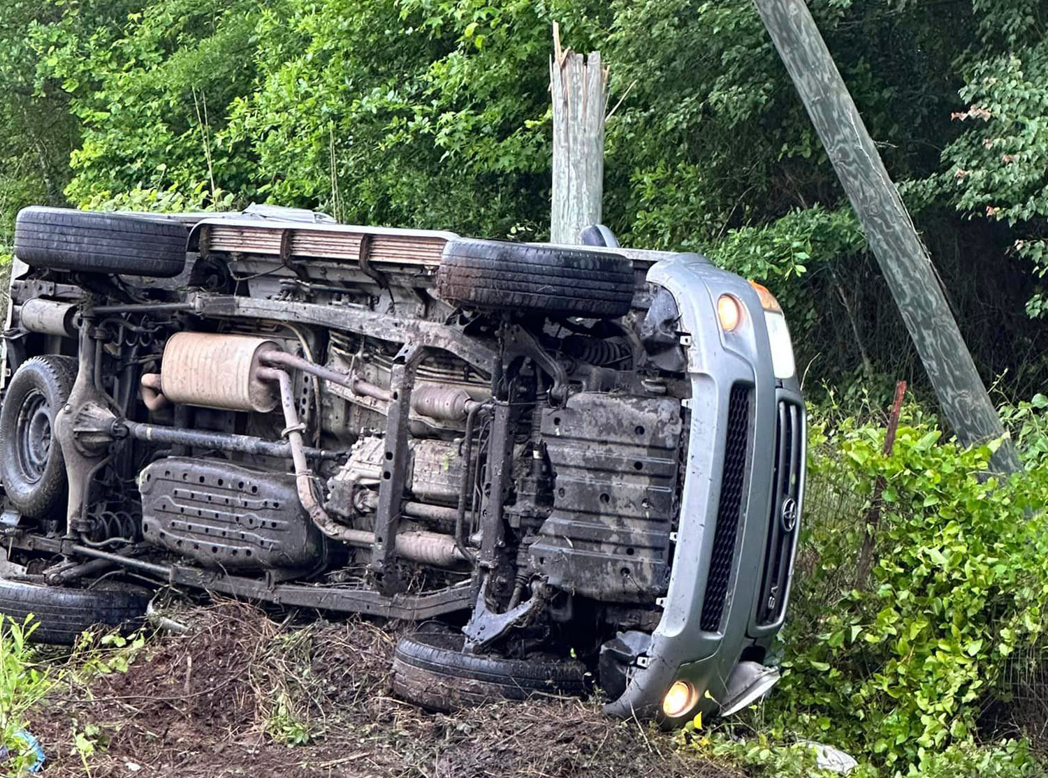 Driver Uninjured After Rollover In Lobelia - Sandhills Sentinel