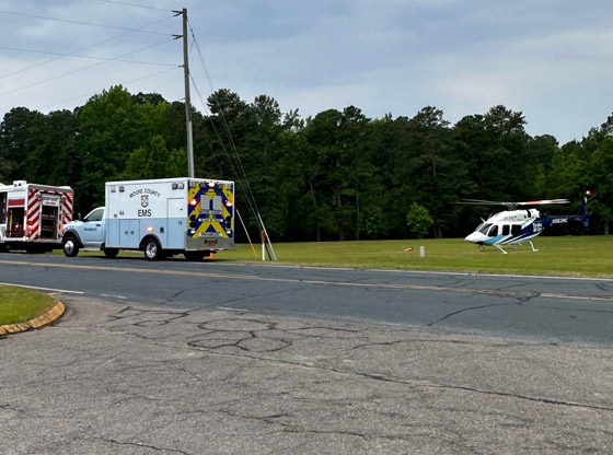 Motorcyclist airlifted after crashing in Carthage Sunday
