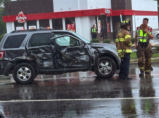 Multiple cars involved in accident during storm