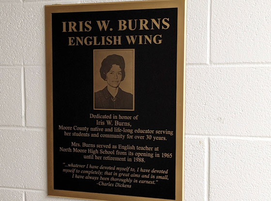 North Moore High names English Wing after retired teacher