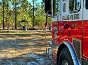 Shed destroyed during morning fire