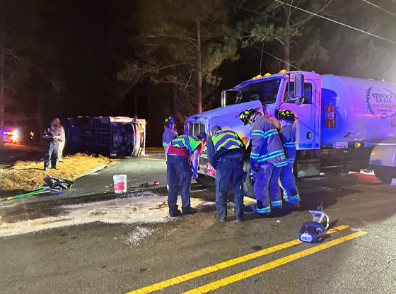 Crash with gas truck leaves FedEx truck overturned Wednesday 