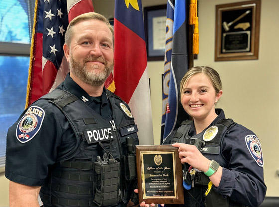 York recognized as Pinehurst Police Officer of the Year