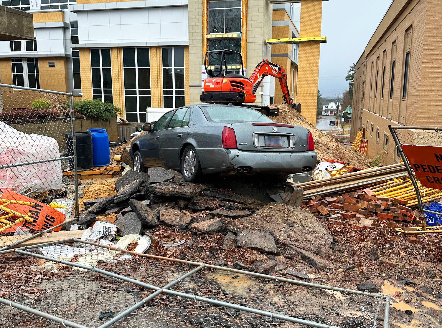 Car crashes into courthouse construction Sandhills Sentinel