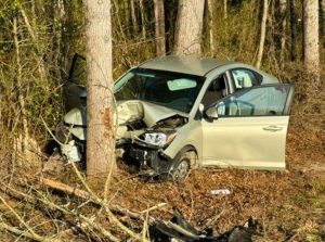 Driver airlifted after striking tree in Cameron