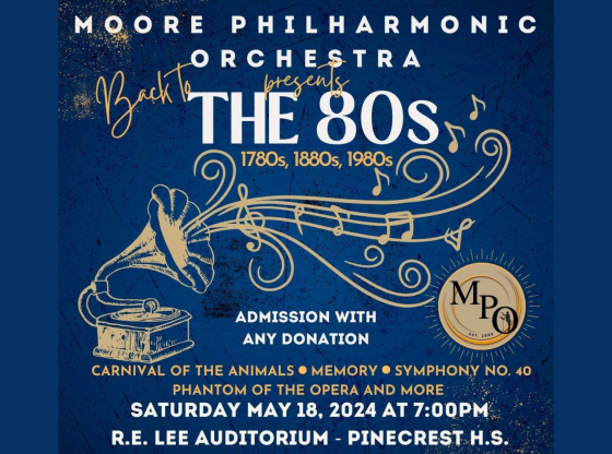 The Moore Philharmonic Orchestra presents 'Back to the Eighties'