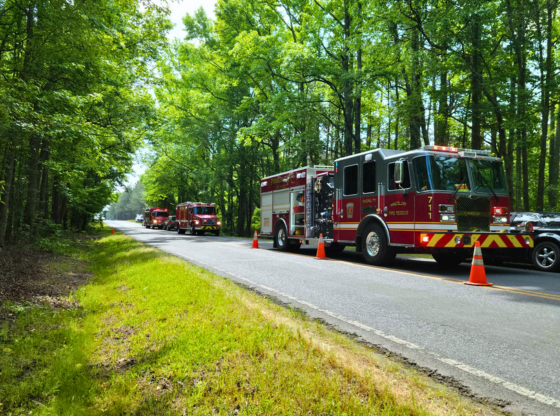 Woman, child airlifted after car strikes tree