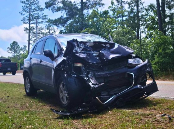 Collision at busy Southern Pines intersection delays traffic