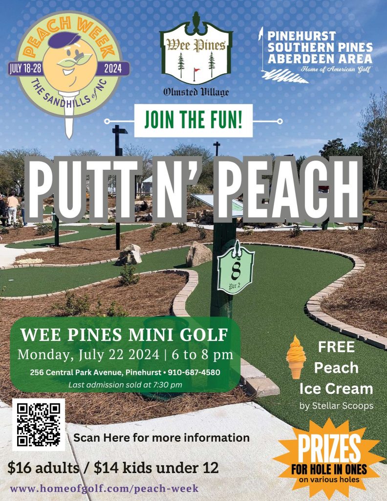 Putt N' Peach at Wee Pines Mini Golf - July 22