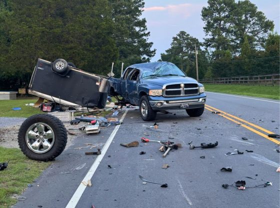 Both drivers transported after brake failure