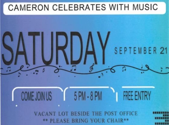 Cameron celebrates with music - Sept. 21