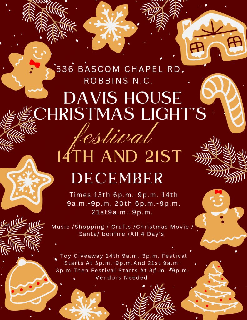 Robbins Davis House Christmas Lights - Dec. 14 & 21