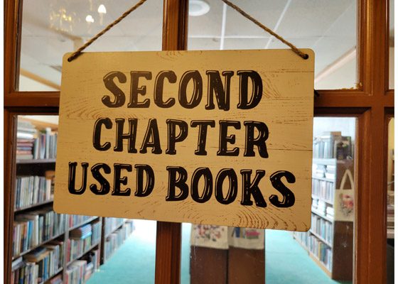 Second Chapter Used Books shelves affordable finds in Carthage