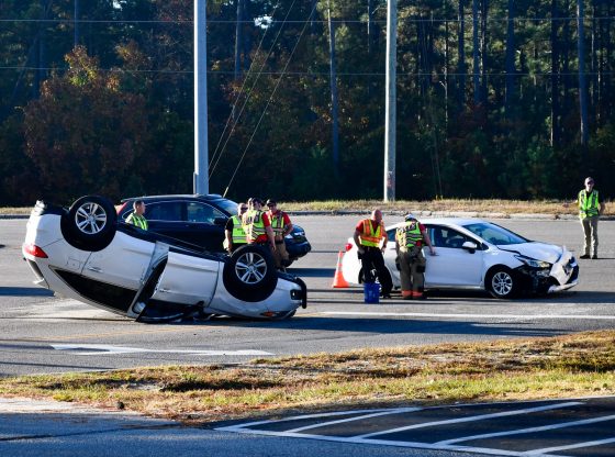 Crews respond to crash near Pinehurst