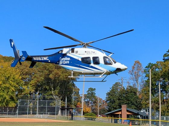 Person airlifted after wreck