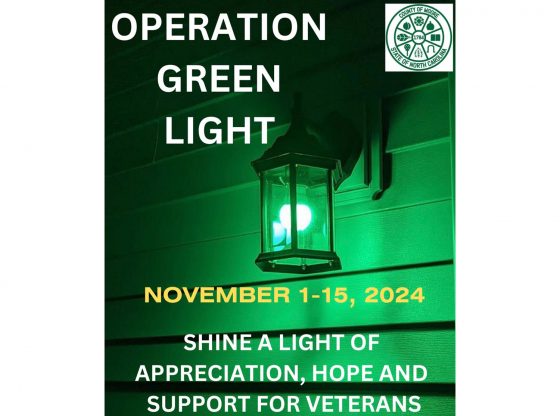 Moore County participates in Operation Green Light to honor veterans