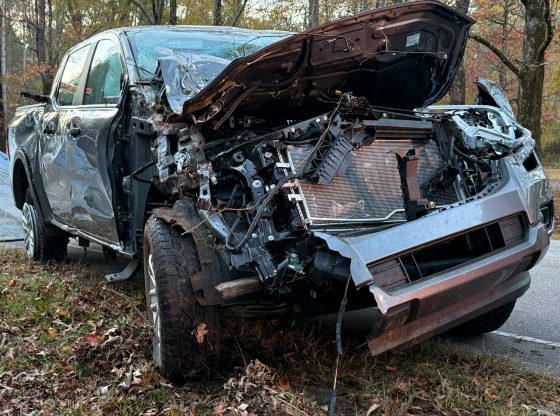 Driver receives minor injuries after truck flips in Lobelia