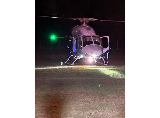 Motorcyclist airlifted after hitting deer