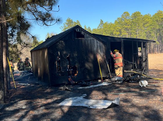 Firefighters save shed fire from spreading