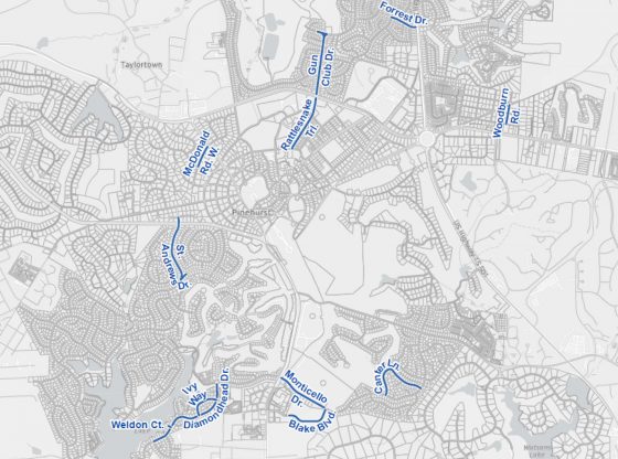 Pinehurst to resurface 12 roads