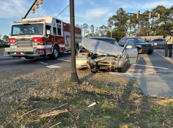 Two injured in crash near Southern Pines Waffle House