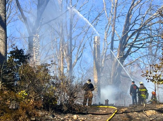 Brush fire consumes house in Robbins