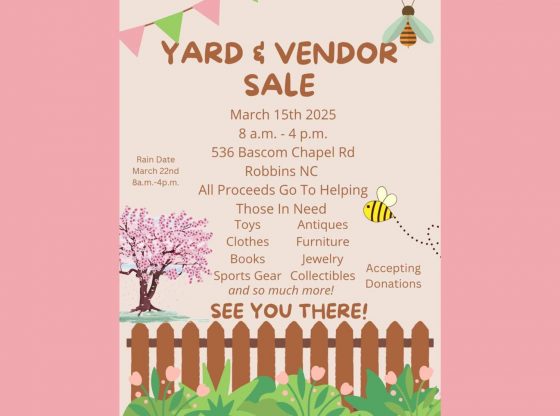 Robbins community yard & vendor sale - March 15