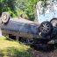 Car flips in Southern Pines